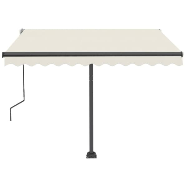 vidaXL fritstående markise 350x250 cm manuel betjening cremefarvet