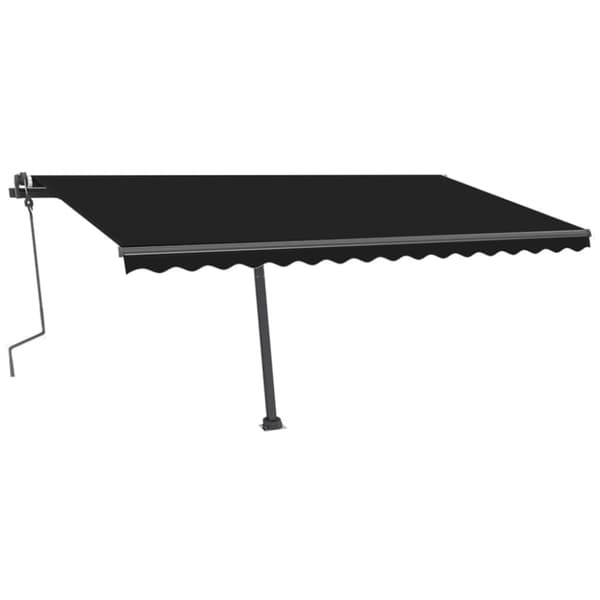 vidaXL markise m. LED-lys 400x300 cm manuel betjening antracitgrå