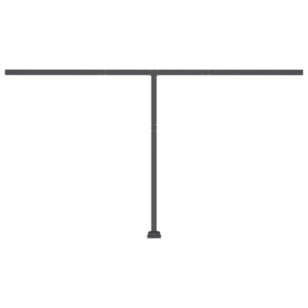 vidaXL Vapaasti seisova sisäänkelattava markiisi 400x350 cm sinivalk.