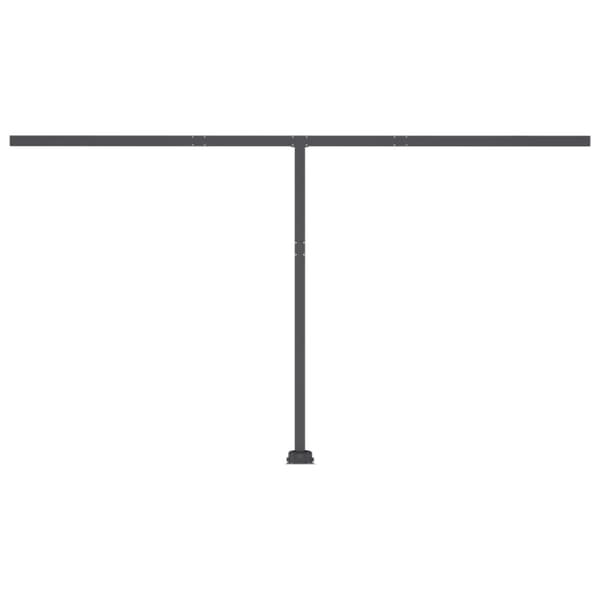 vidaXL Sisäänkelattava markiisi LED/tuulisensori 450x350 cm keltavalk.