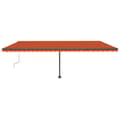 Miniatyrbilde 4 av 11: vidaXL Frittstående manuell uttrekkbar markise 600x300 cm oransje/brun