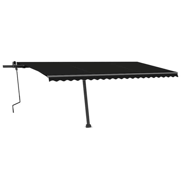vidaXL Manuell uttrekkbar markise med LED 500x300 cm antrasitt