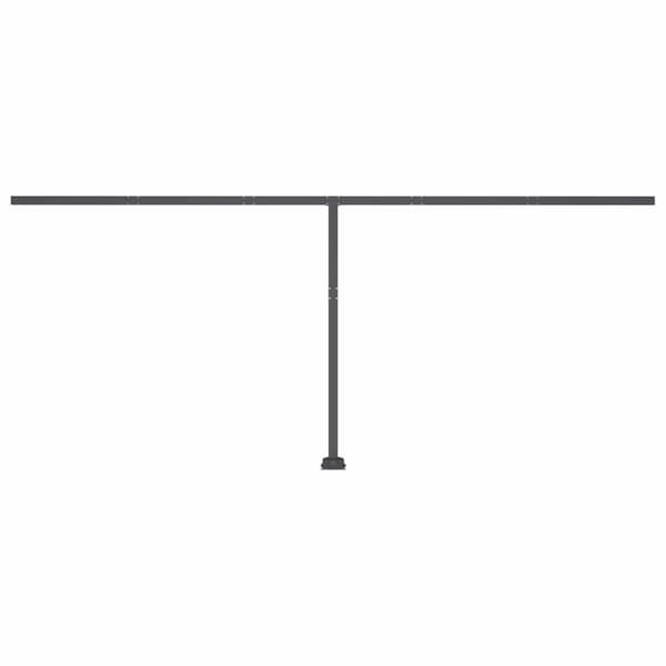 vidaXL Manuell uttrekkbar markise med LED 500x300 cm antrasitt