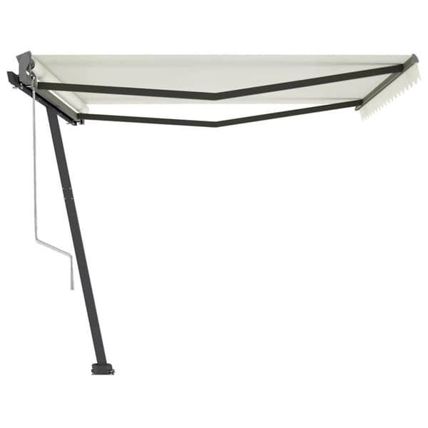 vidaXL Frittstående automatisk markise 400x300 cm kremhvit