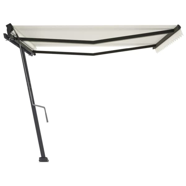 vidaXL fritstående markise 450x350 cm manuel betjening cremefarvet