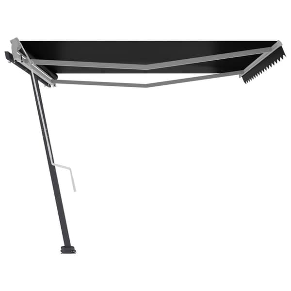 vidaXL Frittstående manuell uttrekkbar markise 450x300 cm antrasitt