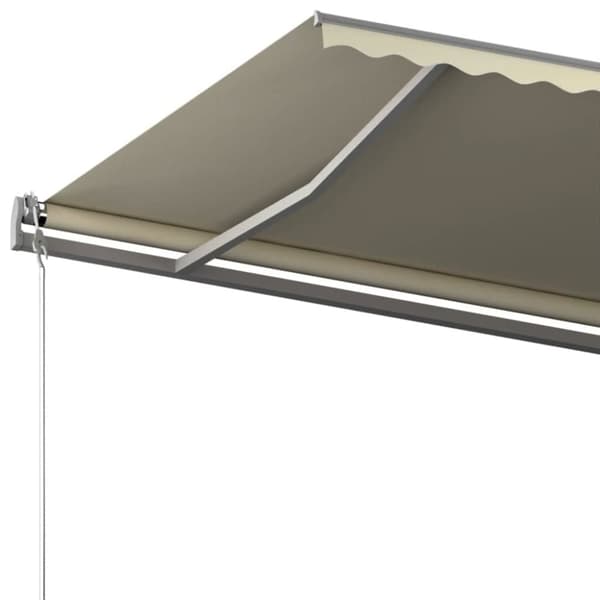 vidaXL Frittstående manuell uttrekkbar markise 500x350 cm kremhvit