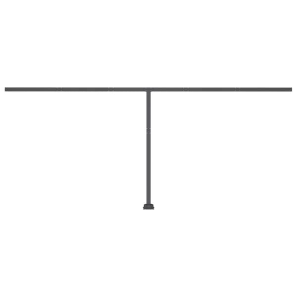 vidaXL Frittstående manuell uttrekkbar markise 500x350 cm kremhvit
