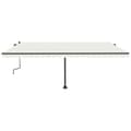 Miniatyrbilde 4 av 11: vidaXL Manuell uttrekkbar markise med LED 500x350 cm kremhvit