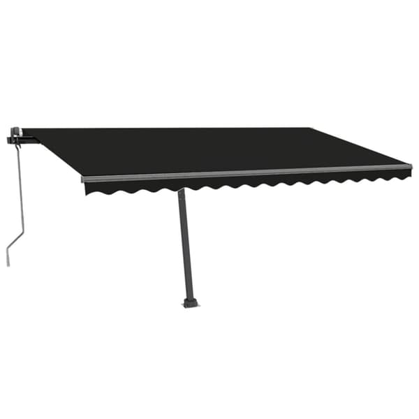 vidaXL Vapaasti seisova sisäänkelattava markiisi 400x350cm antrasiitti