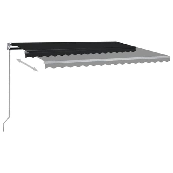 vidaXL Vapaasti seisova sisäänkelattava markiisi 400x350cm antrasiitti