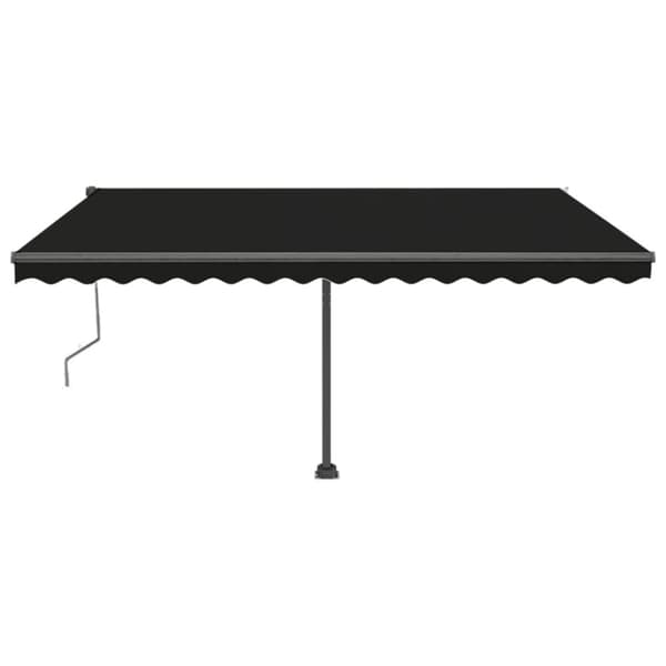 vidaXL Vapaasti seisova sisäänkelattava markiisi 400x350cm antrasiitti