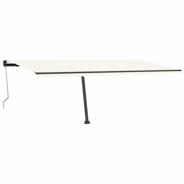 vidaXL Automatisk markise med vindsensor og LED 600x300 cm kremhvit
