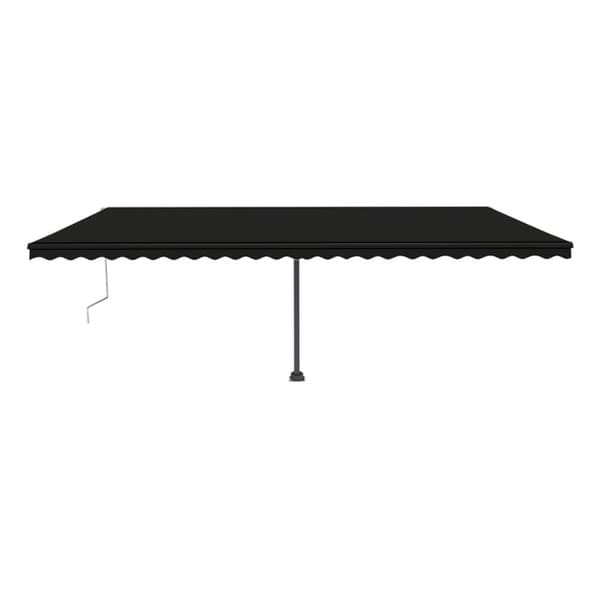 vidaXL Automatisk markise med vindsensor og LED 600x350 cm antrasitt
