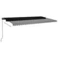 Miniatyrbilde 5 av 11: vidaXL Automatisk markise med vindsensor og LED 600x350 cm antrasitt