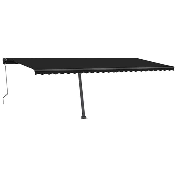 vidaXL Automatisk markise med vindsensor og LED 600x350 cm antrasitt
