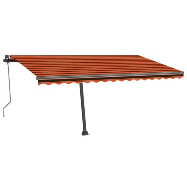 vidaXL Vapaasti seisova sisäänkelattava markiisi 400x300cm orans.rusk.