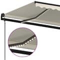 Miniatyrbilde 5 av 10: vidaXL Automatisk markise med vindsensor og LED 450x350 cm kremhvit
