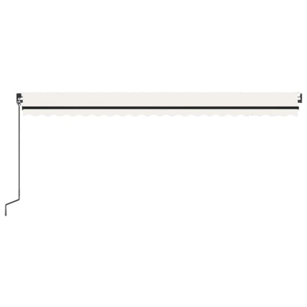 vidaXL Automatisk markise med vindsensor og LED 500x350 cm kremhvit