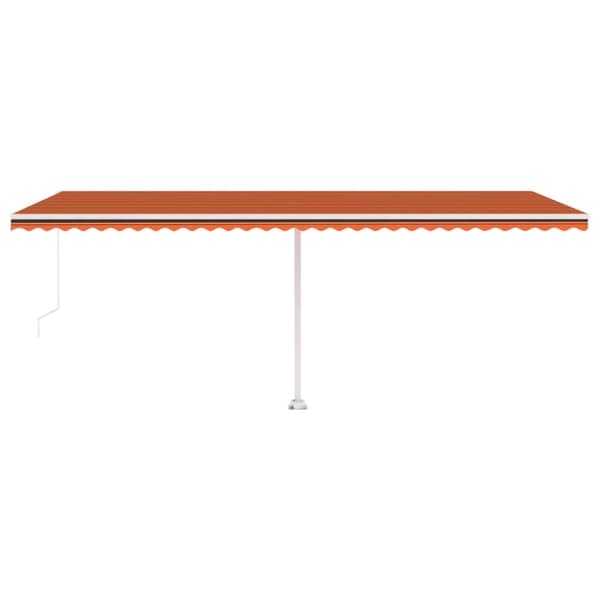 vidaXL Vapaasti seisova sisäänkelattava markiisi 600x350 cm ora./rusk.