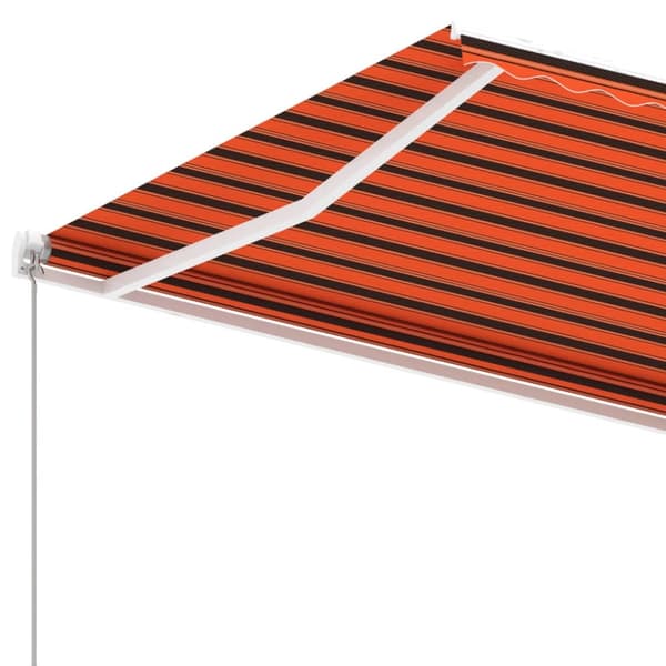vidaXL Vapaasti seisova sisäänkelattava markiisi 600x350 cm ora./rusk.