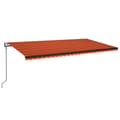 Miniatyrbilde 2 av 10: vidaXL Automatisk markise med vindsensor og LED 600x350cm oransje/brun
