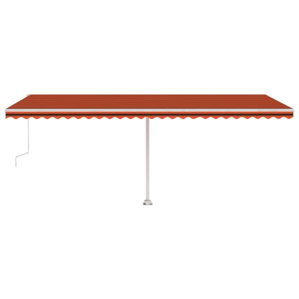 vidaXL Frittstående automatisk markise 600x350 cm oransje/brun