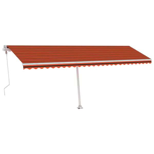 vidaXL Frittstående automatisk markise 600x350 cm oransje/brun