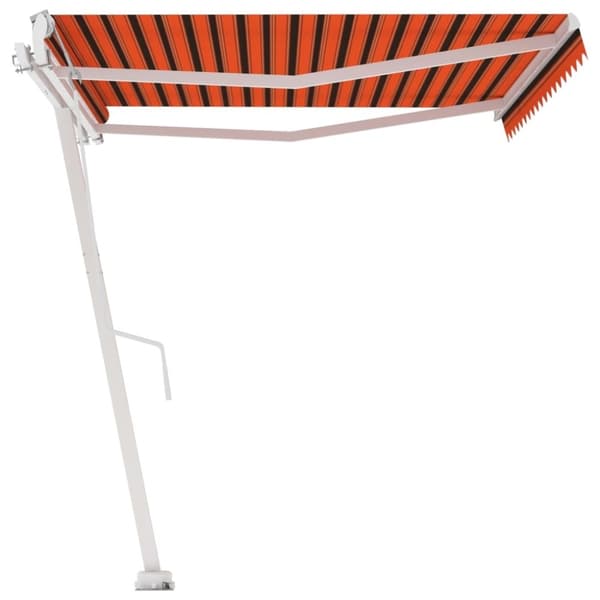 vidaXL Frittstående automatisk markise 450x350 cm oransje/brun