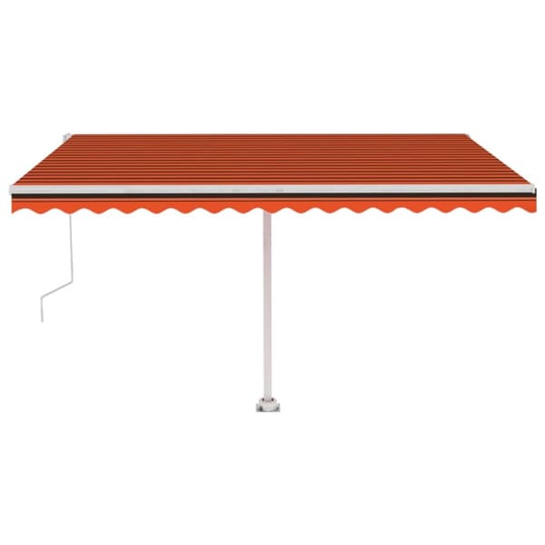 vidaXL Frittstående automatisk markise 450x350 cm oransje/brun