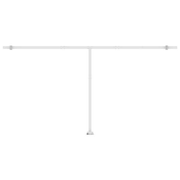 vidaXL Frittstående manuell uttrekkbar markise 600x350 cm oransje brun