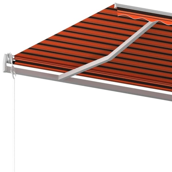 vidaXL Manuell uttrekkbar markise med stolper 6x3,5 m oransje og brun