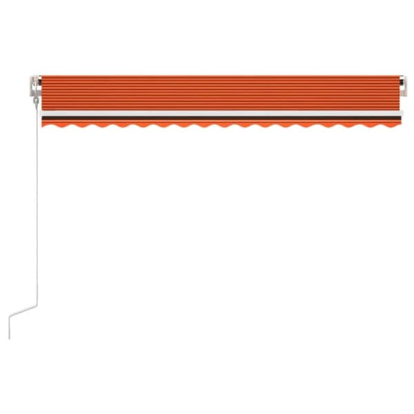 vidaXL Markis automatiskt infällbar 450x350 cm orange och brun