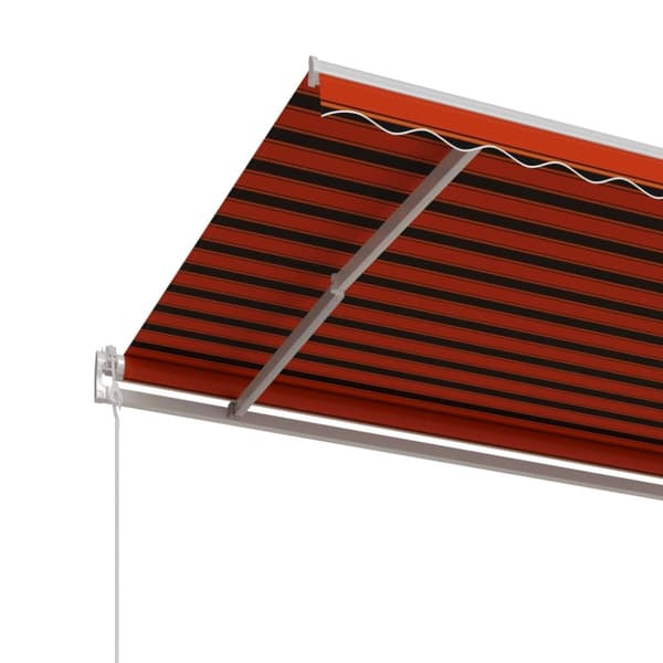 vidaXL Markis automatiskt infällbar 450x350 cm orange och brun