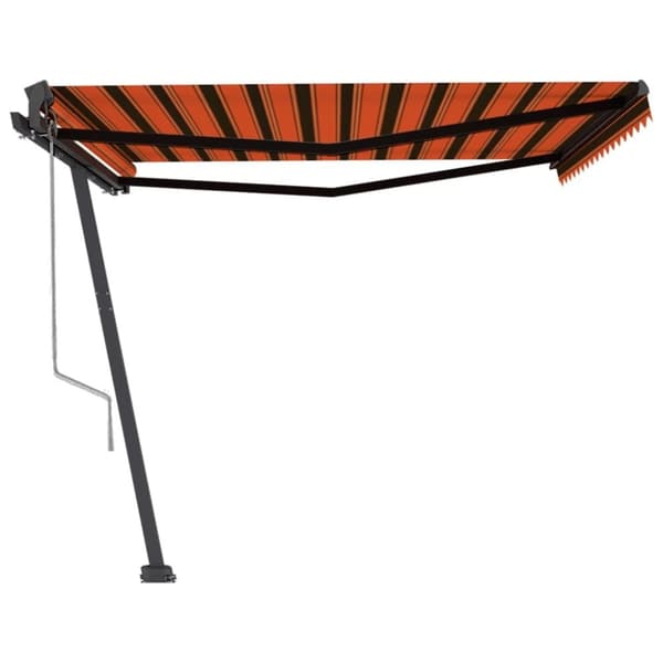 vidaXL Frittstående automatisk markise 450x350 cm oransje/brun
