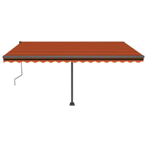 vidaXL Vapaasti seisova sisäänkelattava markiisi 450x350cm orans.rusk.