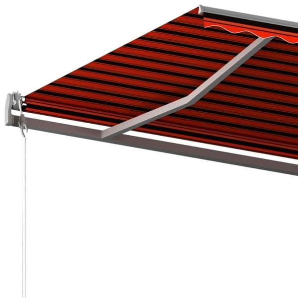 vidaXL Automaattisesti kelattava markiisi tolpilla 6x3,5m oranssirusk.