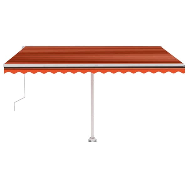 vidaXL Vapaasti seisova sisäänkelattava markiisi 400x350cm orans.rusk.