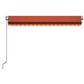 Miniatyrbilde 4 av 9: vidaXL Automatisk uttrekkbar markise 400x350 cm oransje og brun