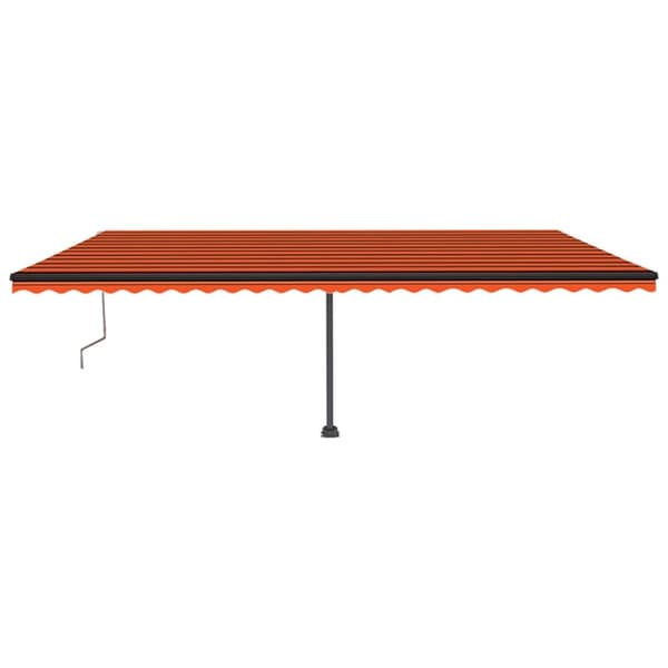 vidaXL Frittstående automatisk markise 600x350 cm oransje/brun