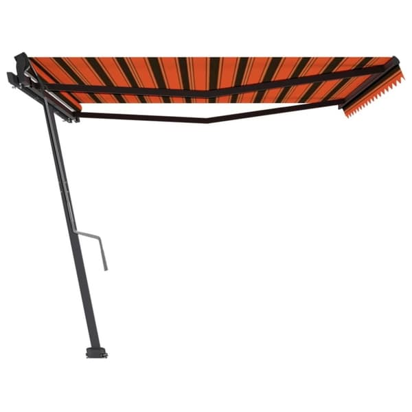 vidaXL Vapaasti seisova sisäänkelattava markiisi 4x3,5 m oranssi/rusk.