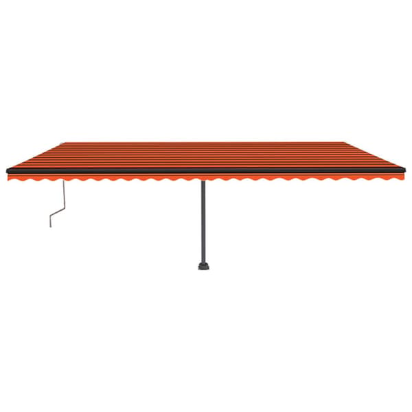 vidaXL Vapaasti seisova automaattinen markiisi 600x350 cm oranssirusk.