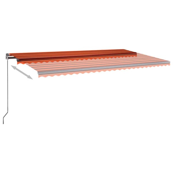vidaXL Vapaasti seisova automaattinen markiisi 600x350 cm oranssirusk.