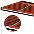 Miniatyrbillede 5 af 7: vidaXL markise m. LED-lys 450x350 cm manuel betjening orange og brun