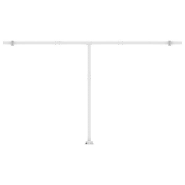 vidaXL Automatisk markis med vindsensor & LED 500x350 cm blå och vit