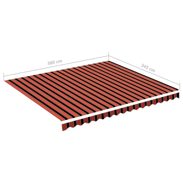 vidaXL markisedug 4x3,5 m orange og brun
