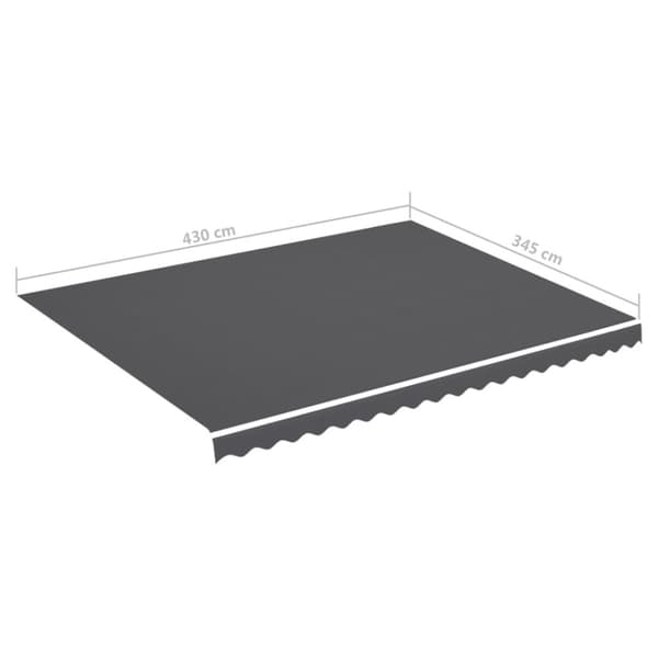 vidaXL Erstatningsduk for markise antrasitt 4,5x3,5 m