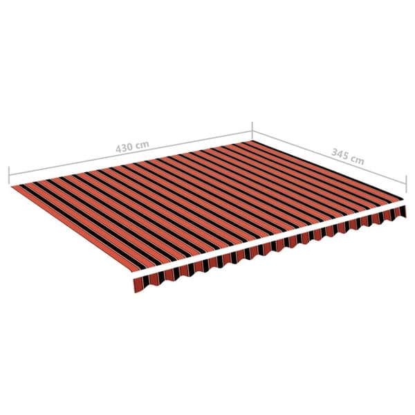 vidaXL Erstatningsduk for markise oransje og brun 4,5x3,5 m