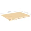Miniatyrbilde 6 av 6: vidaXL Erstatningsduk for markise gul og hvit 5x3,5 m