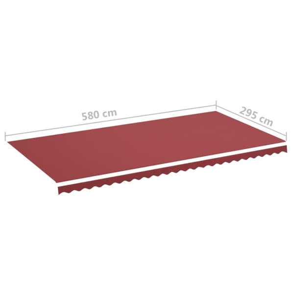 vidaXL Erstatningsduk for markise burgunder 6x3 m